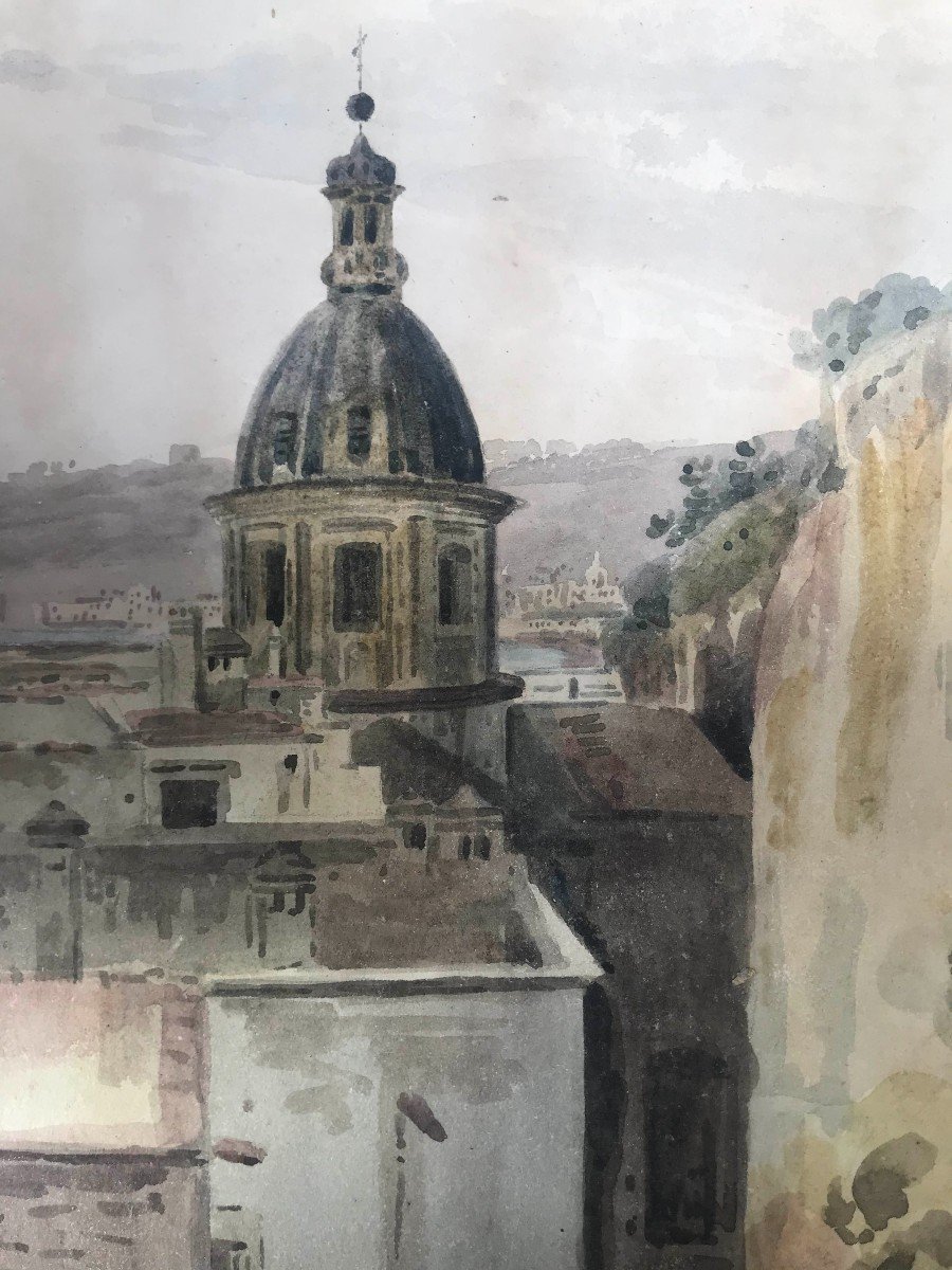 IBBETSON, John Thomas - Veduta di Napoli - Chiesa della Concezione a Chiatamone - Inghilterra-photo-4