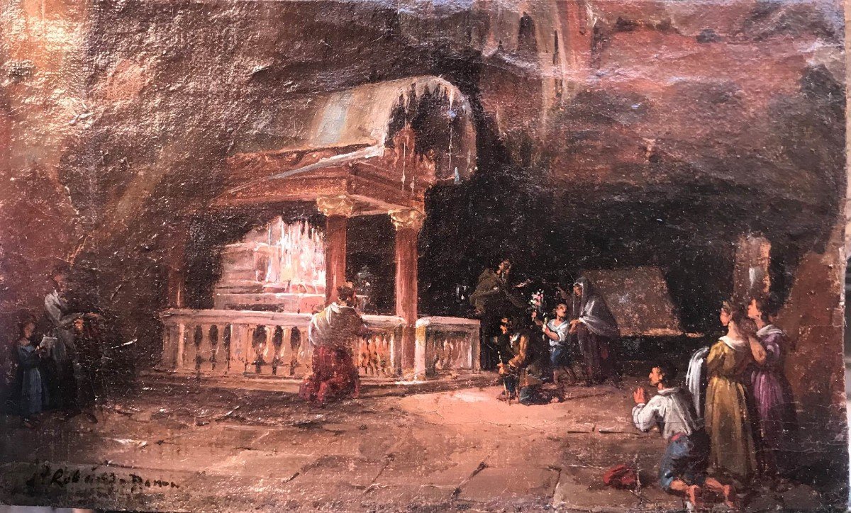Palermo- Interno Grotta Santa Rosalia - 1820 ca Italia Sicilia -Spagna -photo-3