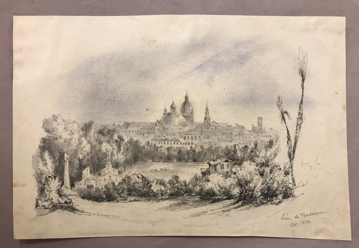 Léon De Bussierre - Veduta di Mosca  co Cremlino- Russia - Francia 1833