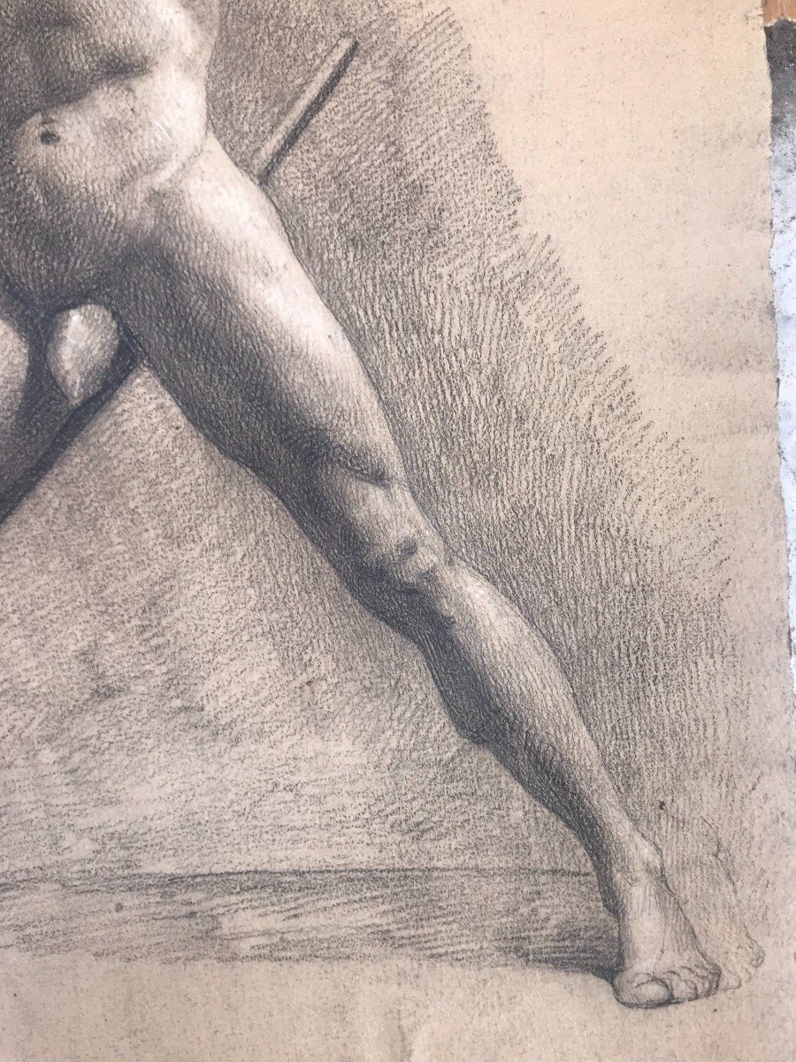 Nudo maschile accademico- Accademia nudo uomo - Italia Francia 1820 ca-photo-4