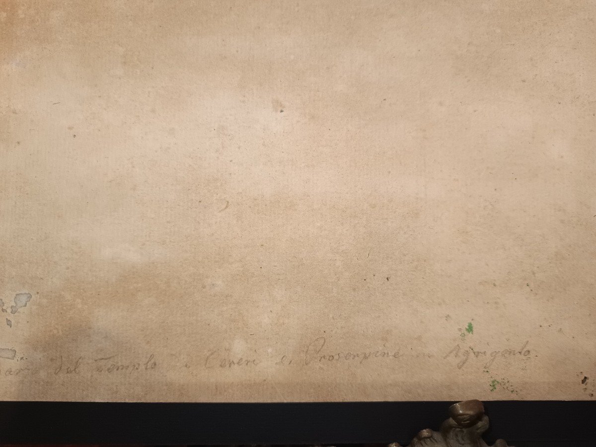 coppia di acquerelli della fine del settecento autore siciliano del Grand Tour-photo-4