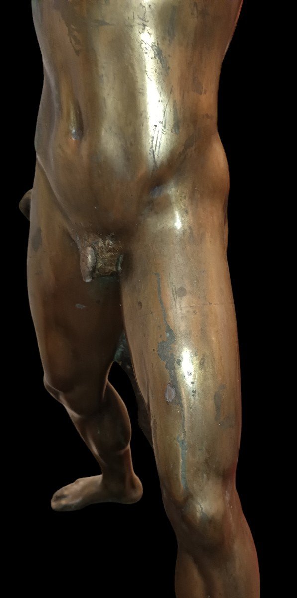 bellissima statua in bronzo dorato antico da una scultura di Antonio Canova-photo-3