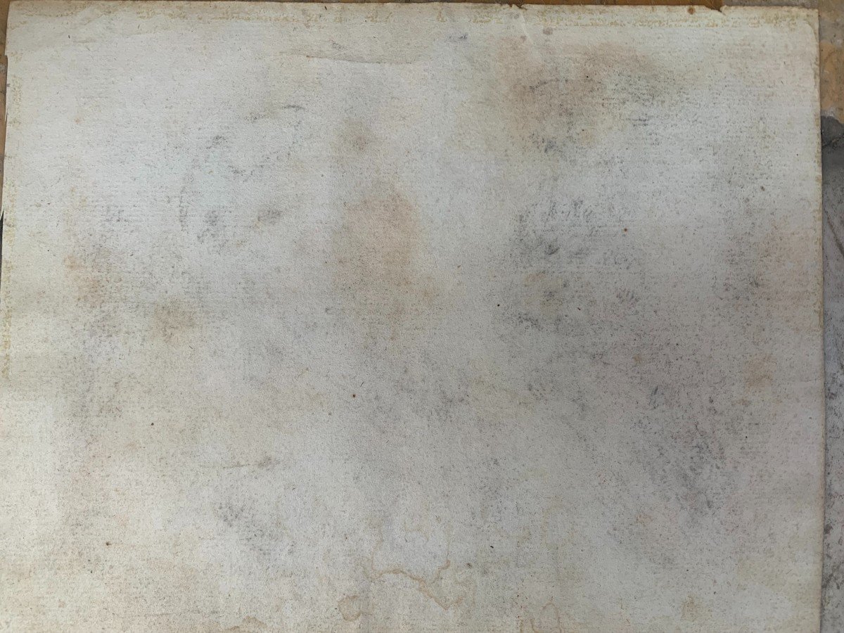 Ritratto di due uomini - disegno a matita XVIII s. Italia Francia Inghilterra-photo-1