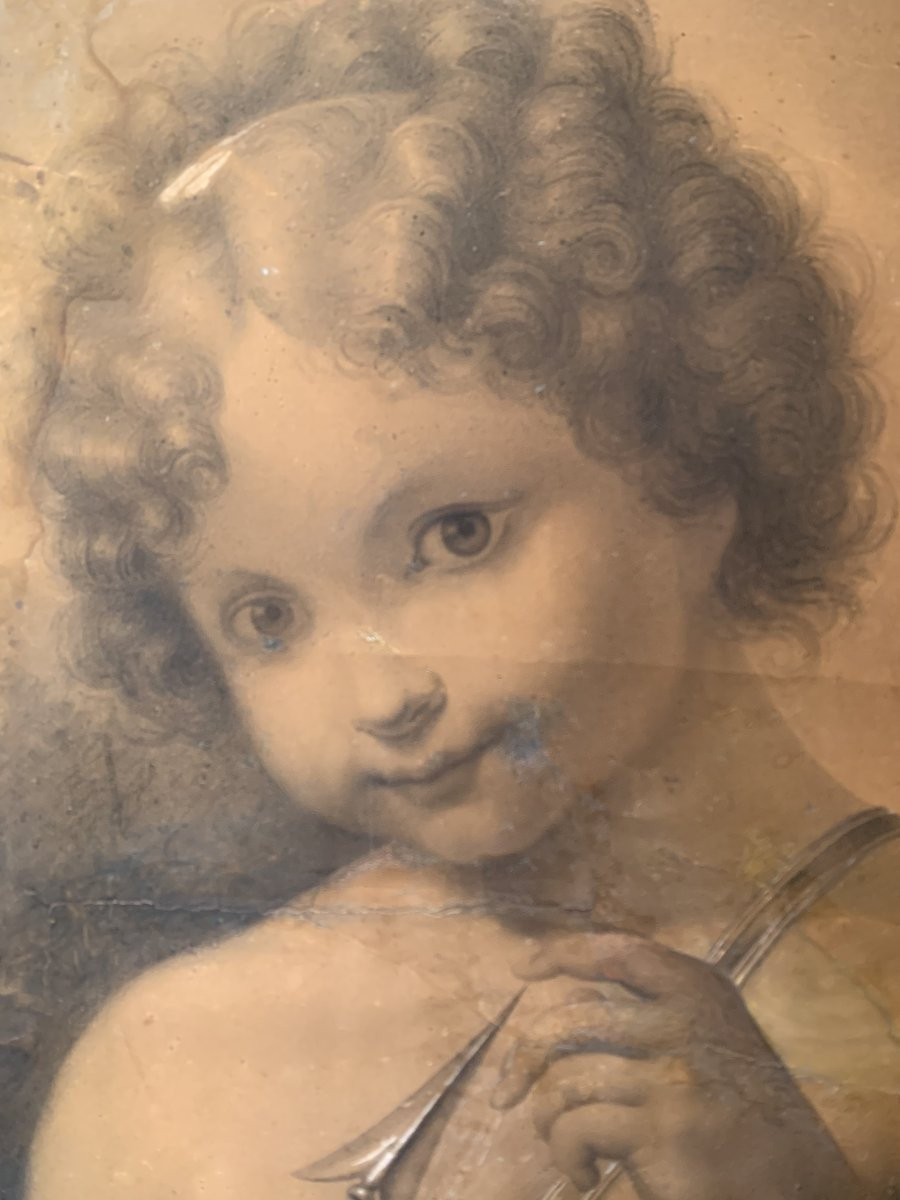 Cupido -Carlo Zatti- Battista Callegari 1826 .Italia -Francia-Grand Tour neoclassico disegno-photo-2