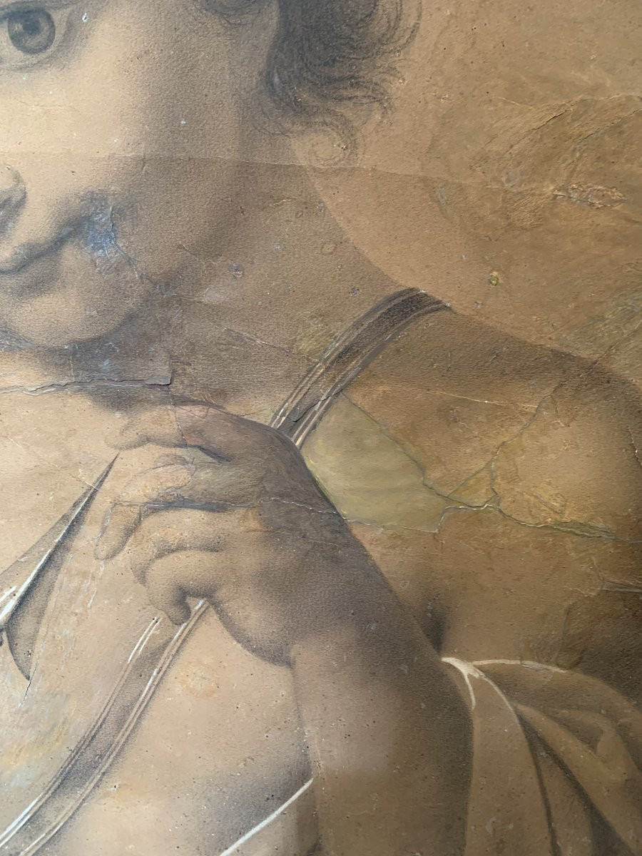 Cupido -Carlo Zatti- Battista Callegari 1826 .Italia -Francia-Grand Tour neoclassico disegno-photo-3