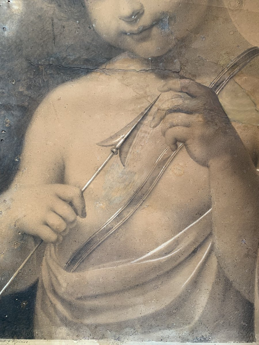 Cupido -Carlo Zatti- Battista Callegari 1826 .Italia -Francia-Grand Tour neoclassico disegno-photo-4