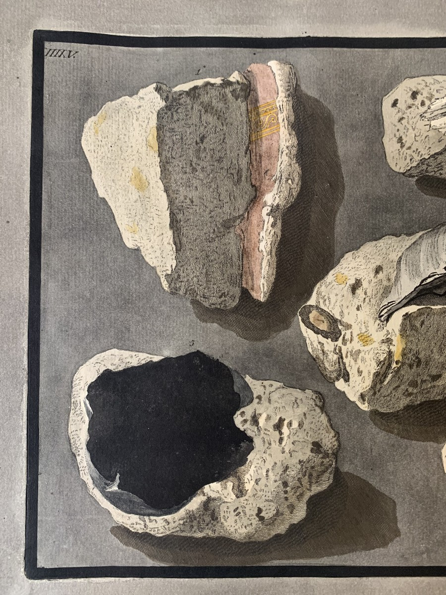 P. Fabris - W. Hamilton - Campi Phlegraei - 5 Tavole Minerali - Napoli - Italia Vulcanologia -photo-5