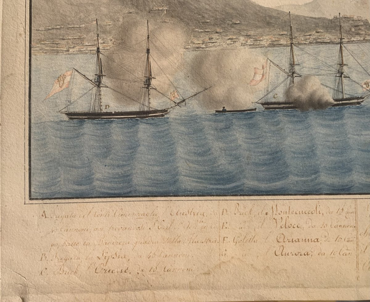 Napoli- Flotta austriaca - 4 maggio 1821 - Italia  Austria Francia Napoleone Napoletana -photo-4