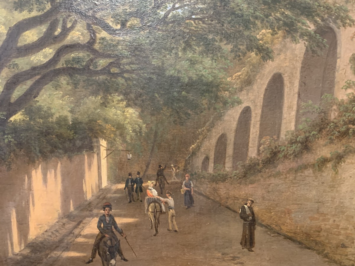 Scuola italiana - Paesaggio napoletano - Napoli- Grand Tour Roma 1830 -photo-1