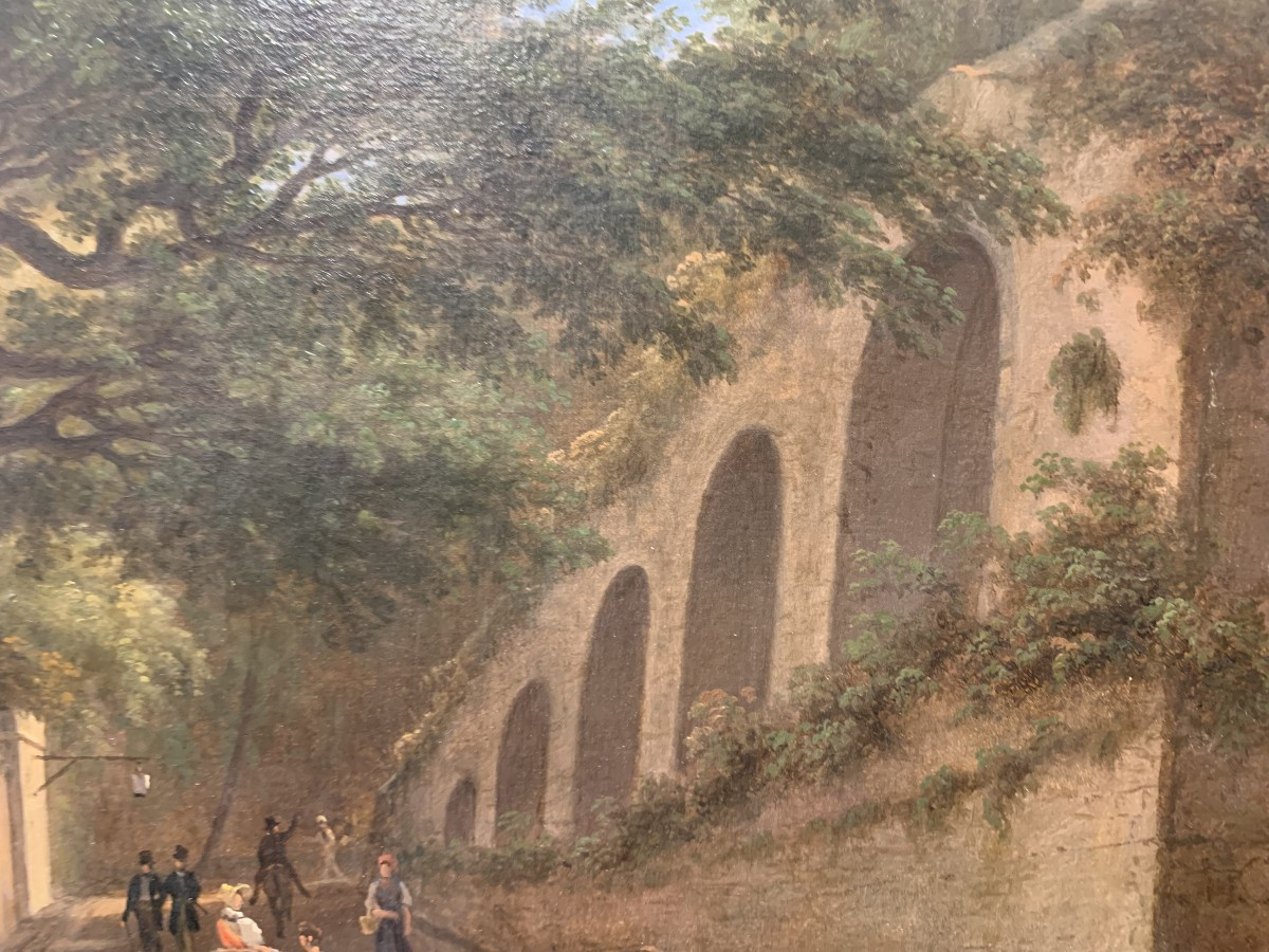 Scuola italiana - Paesaggio napoletano - Napoli- Grand Tour Roma 1830 -photo-4