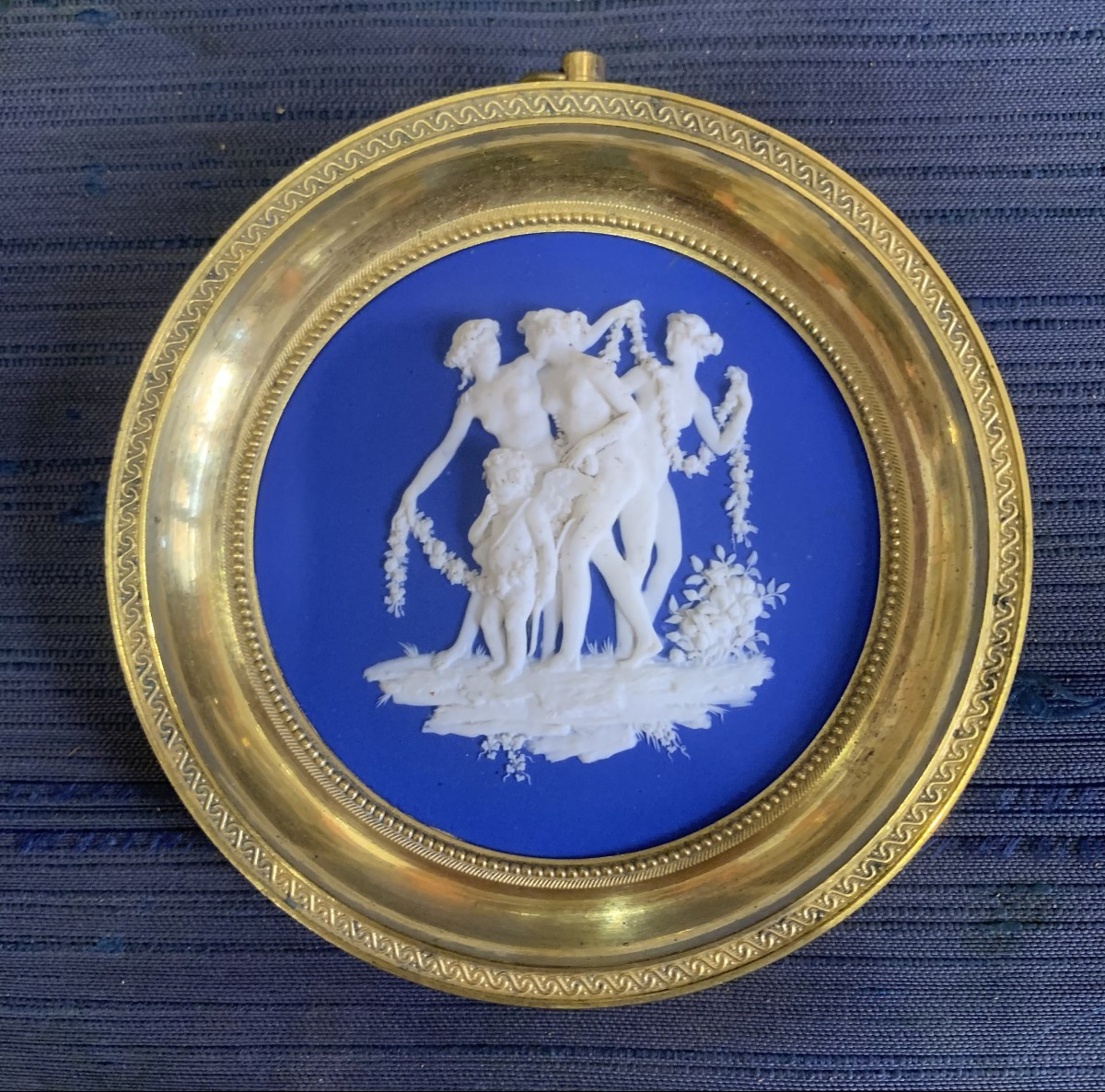 Wedgwood - Le Tre Grazie con Cupido -- cornice originale - bronzo ceramica Inghilterra