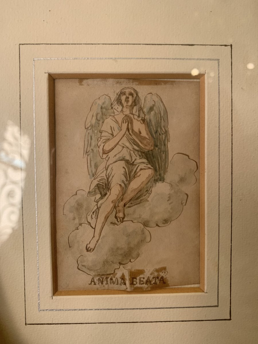 Felice Giani - 7 figure allegoriche acquerelli - Italia Grand Tour neoclassico XIX s -photo-3