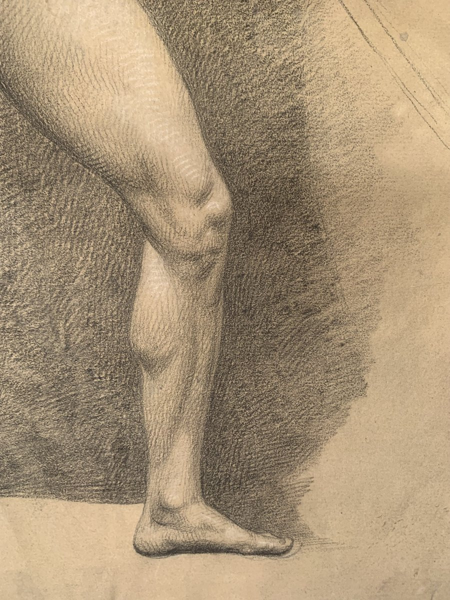 Nudo maschile accademico- Accademia nudo uomo - Italia Francia 1820 ca-photo-2