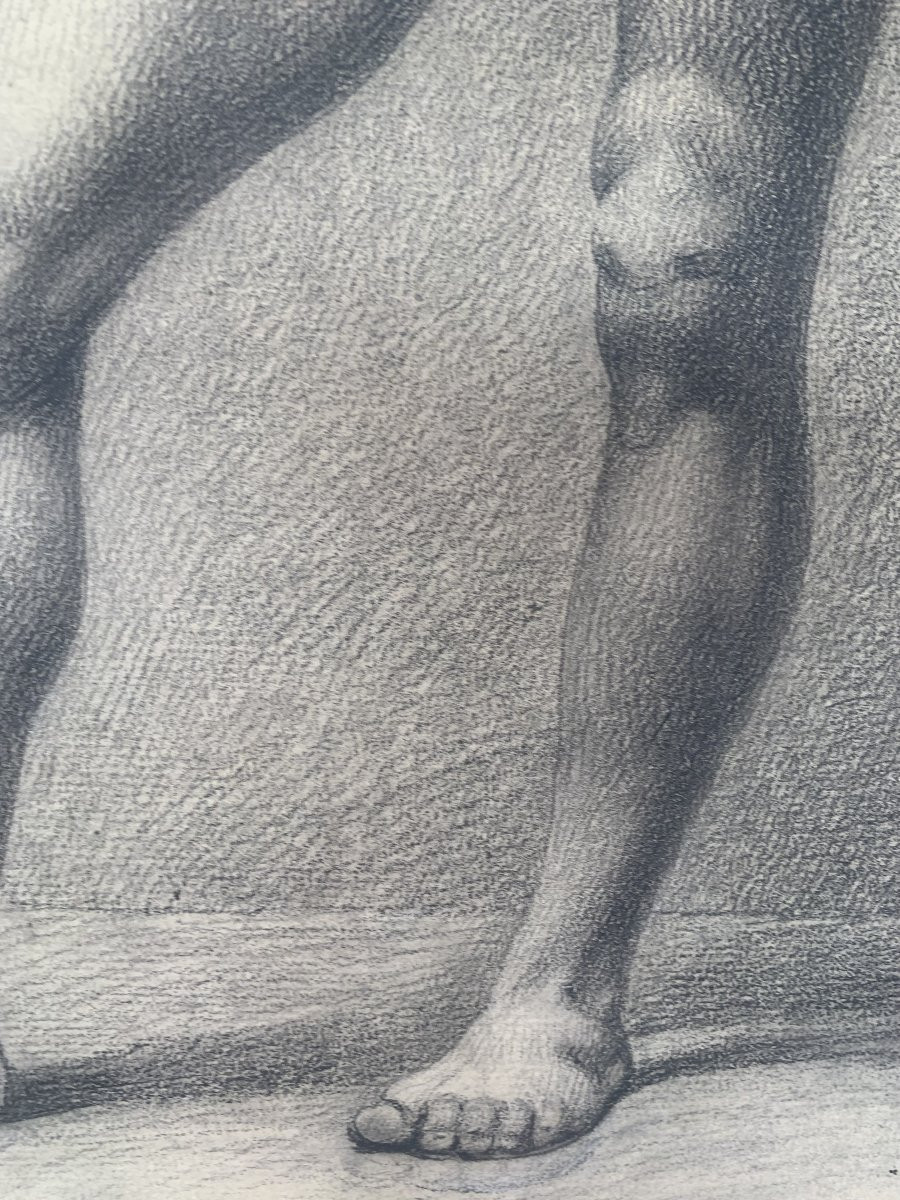 Nudo maschile accademico- Accademia nudo uomo - Italia Francia 1820 ca-photo-2