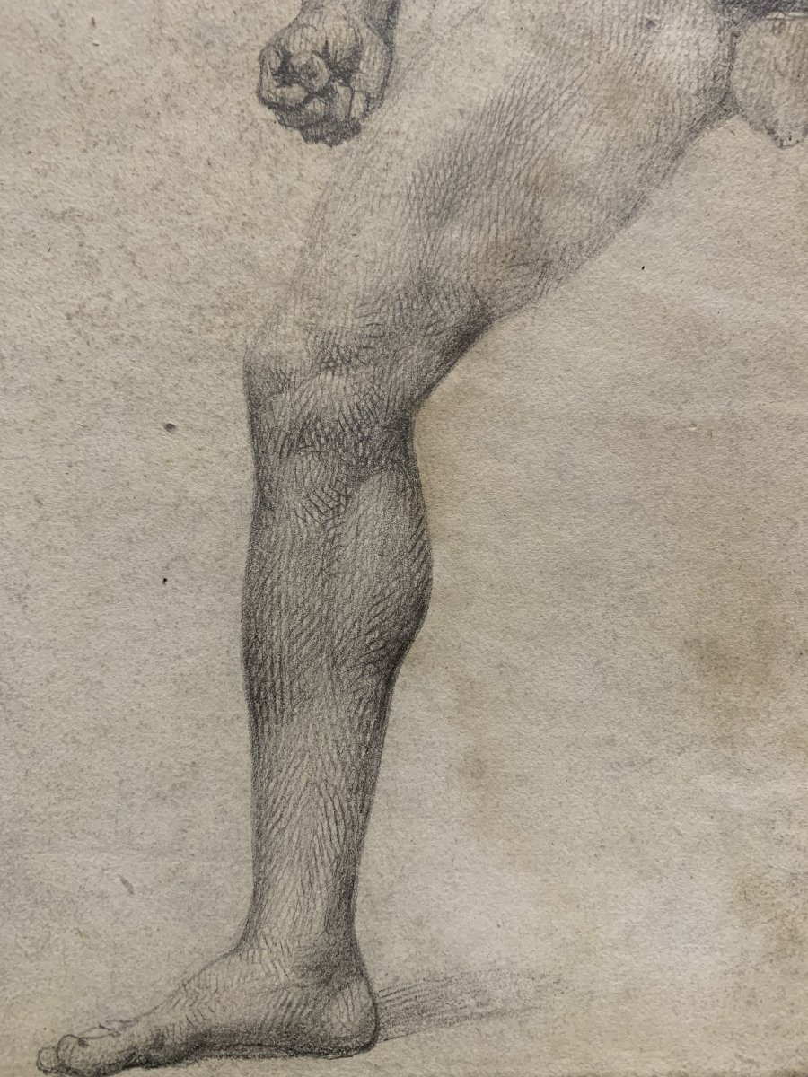 Nudo maschile accademico- Accademia nudo uomo - Italia Francia 1820 ca-photo-4