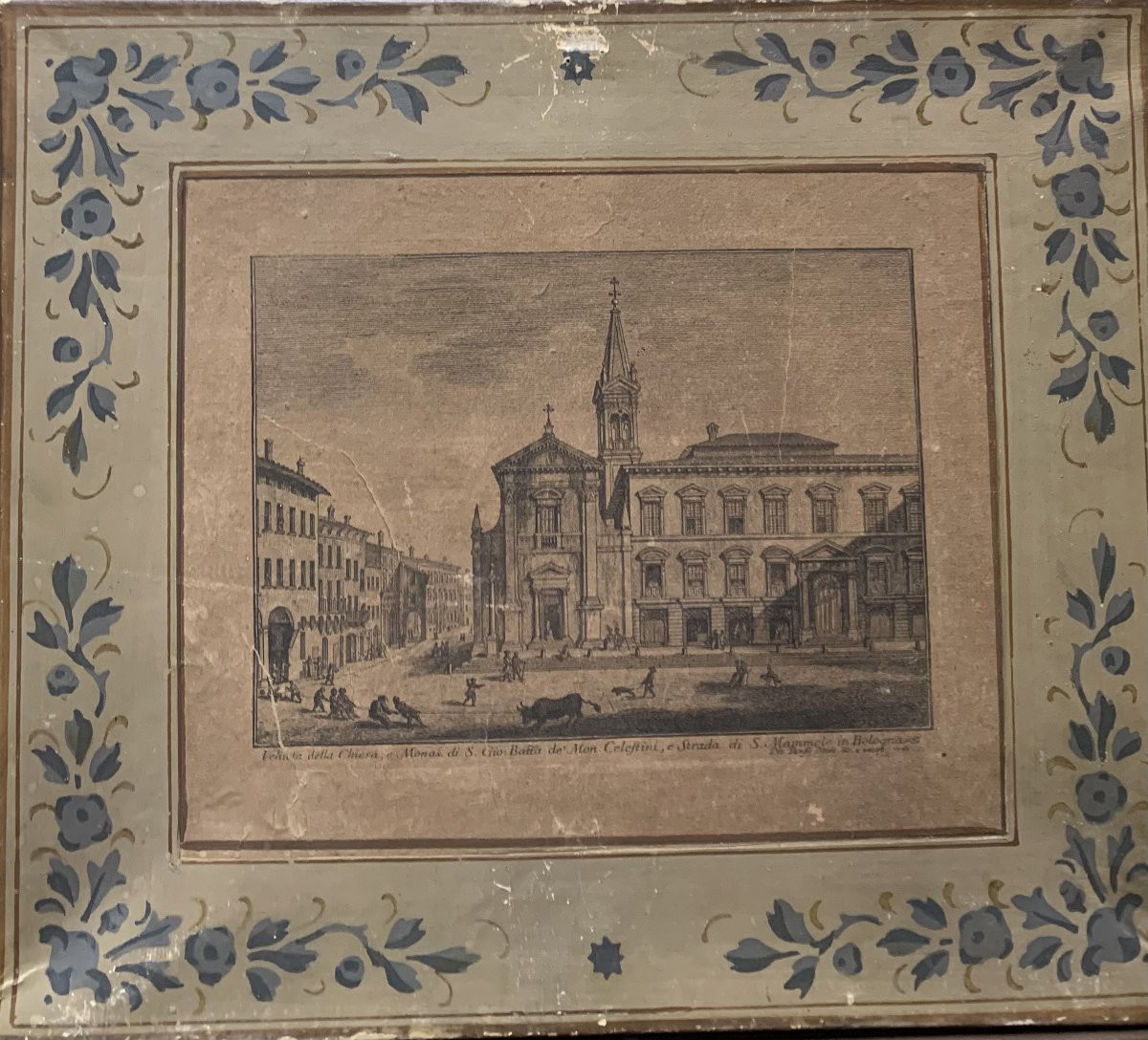 Pio Panfili -insieme 10 vedute di Bologna -Italia- 1784 Grand Tour - pass ad olio-photo-2