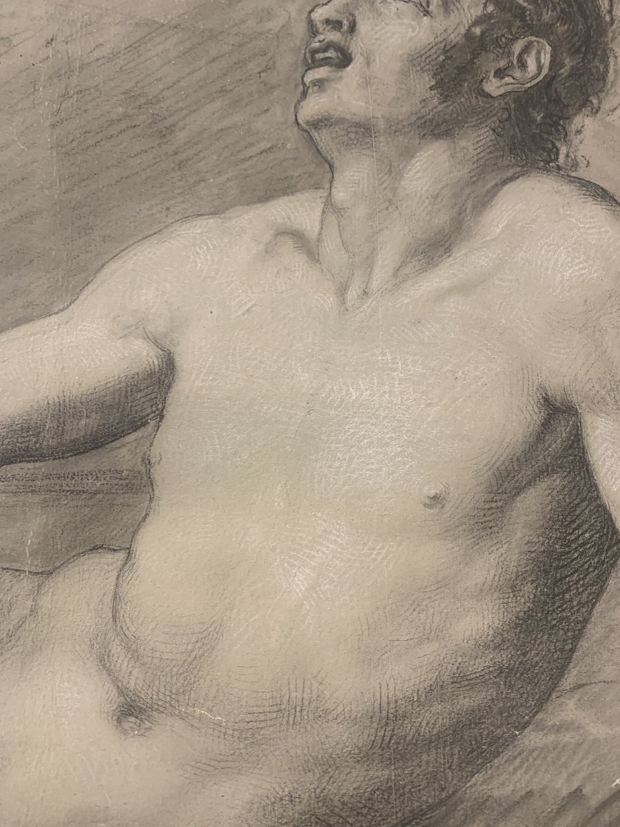 Nudo maschile accademico- Accademia nudo uomo - Italia Francia 1810 ca-photo-2