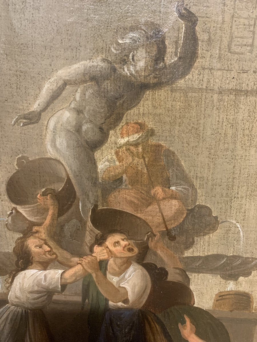 Scuola europea - scena di genere - 1850 ca Italia Francia --photo-3