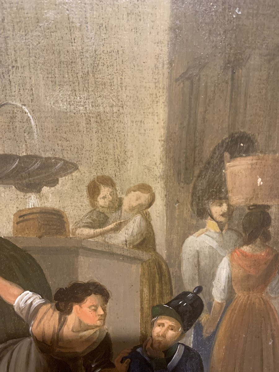 Scuola europea - scena di genere - 1850 ca Italia Francia --photo-1