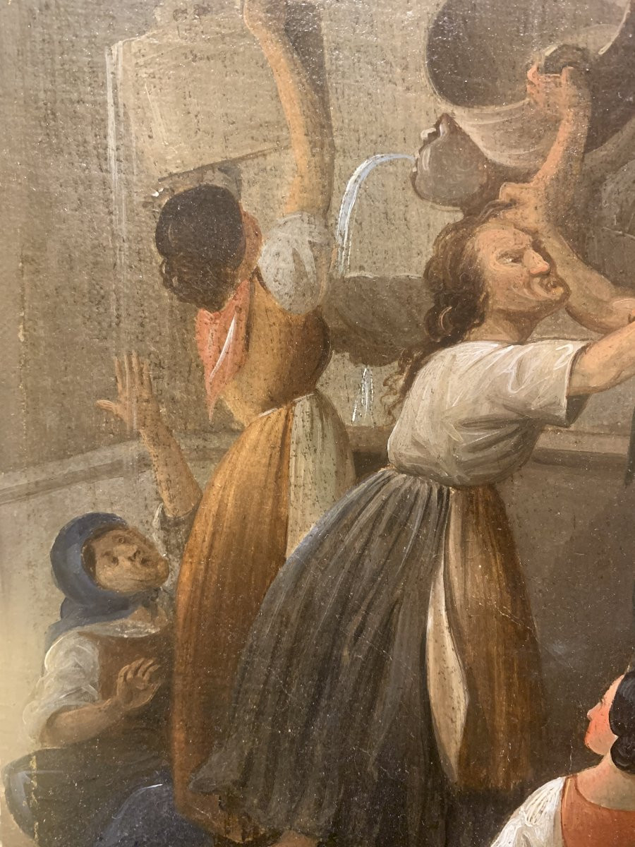 Scuola europea - scena di genere - 1850 ca Italia Francia --photo-3