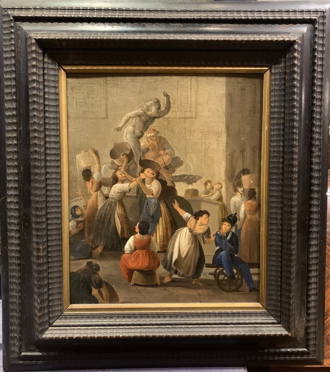 Scuola europea - scena di genere - 1850 ca Italia Francia -