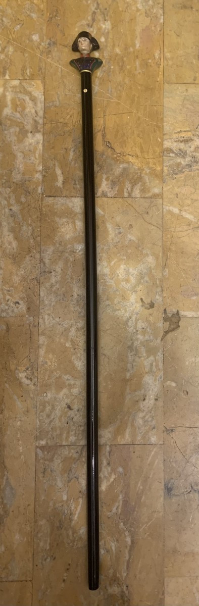 Napoleone - Bastone da passeggio  -sigla  RCM 1867 - Ceramica e legno laccato