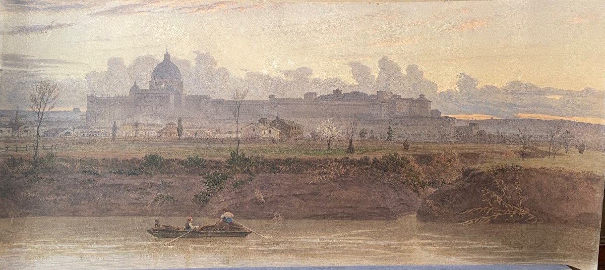 J.C. Moore - Basilica di San Pietro a Roma -1863 - Grand Tour Italia Inghilterra 