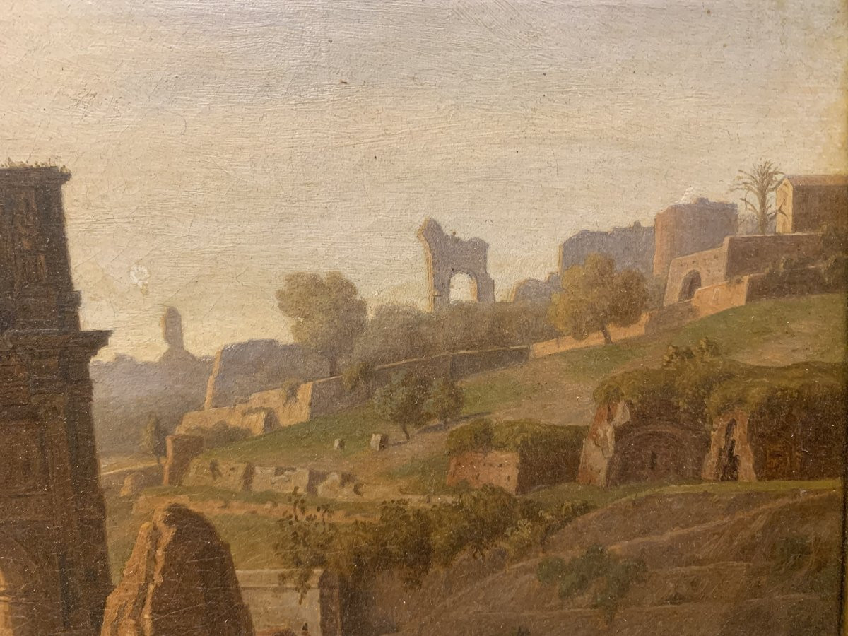 pierre Monami -Arco di Costantino a Roma- 1850 firmato e datato  Grand Tour Italia u-photo-1