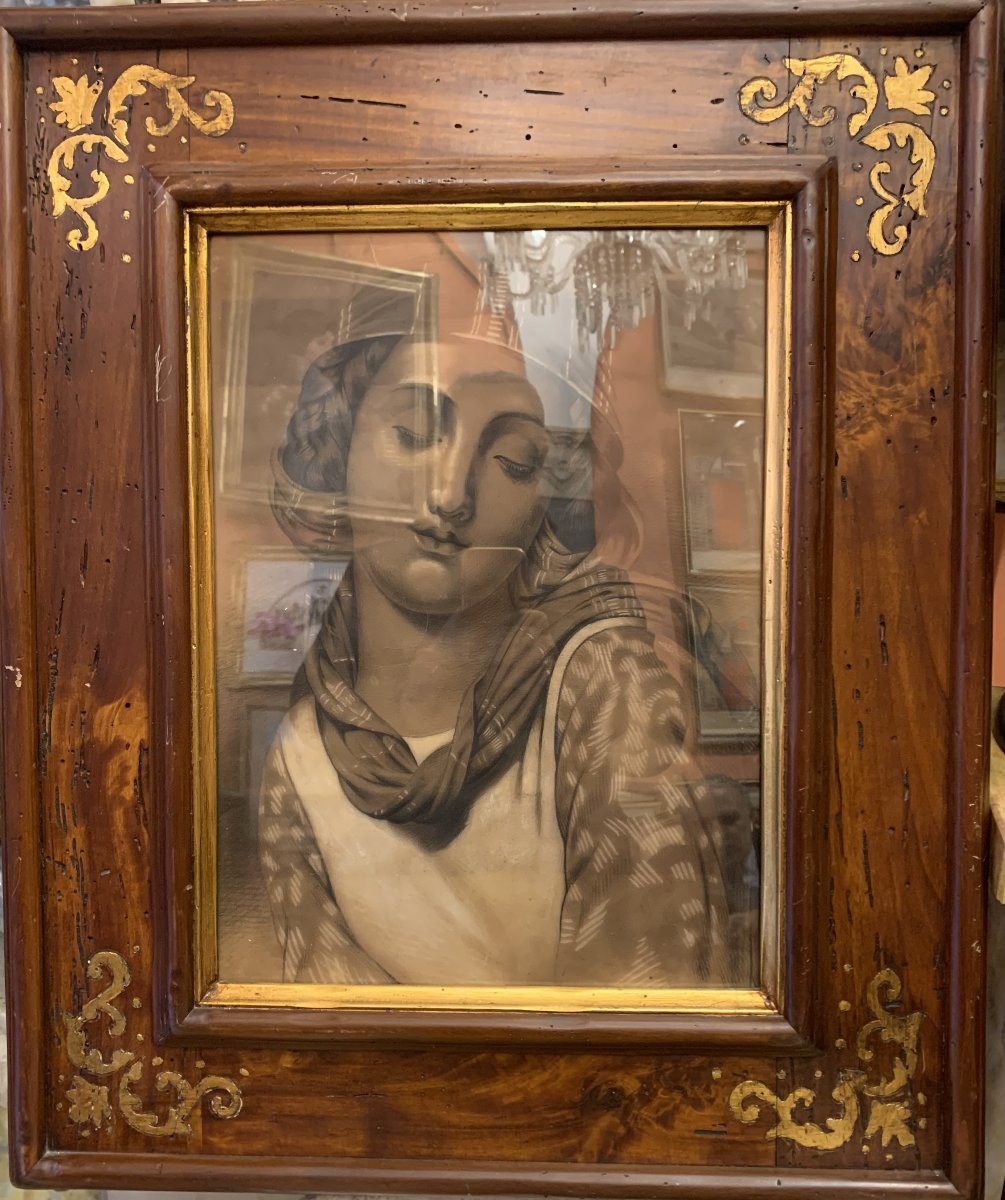 scuola francese Sultano di Cem e Donna orientale - 2 Disegni - Anatolia -Turchia Istambul -photo-7