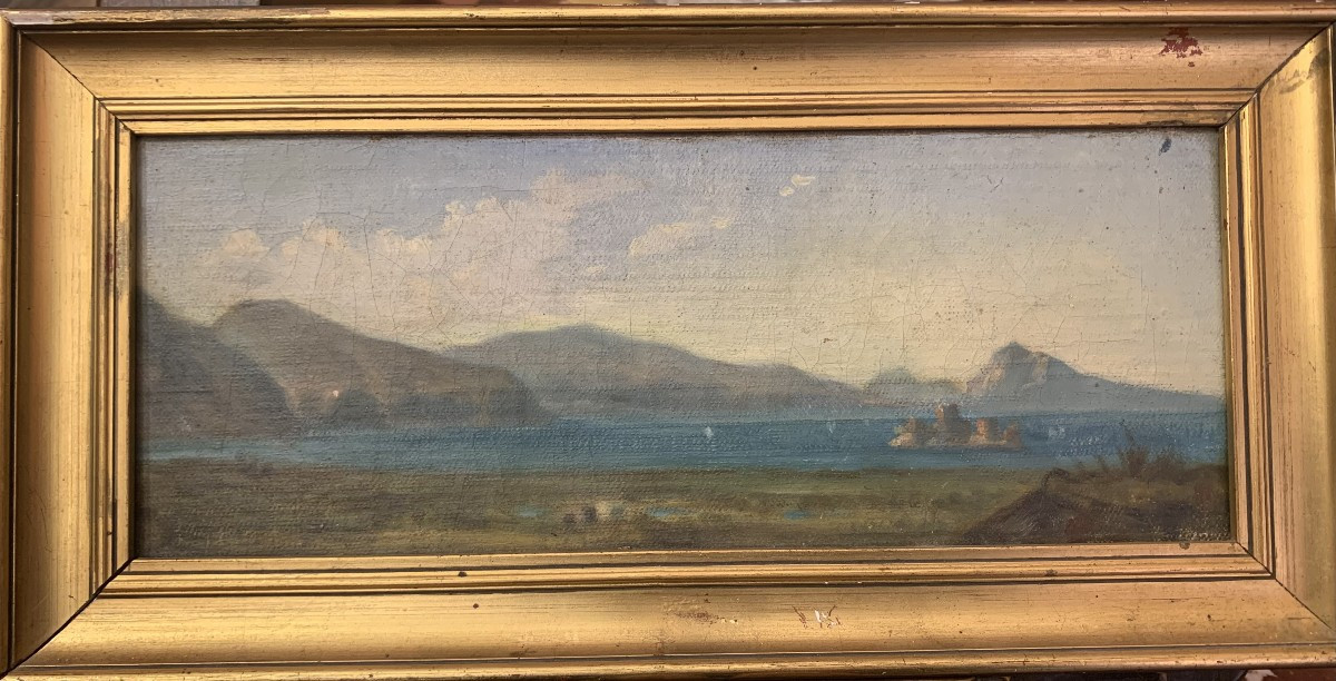 Scuola francese -Castellamare - Sorrento Capri- 1840 ca Napoli Corot