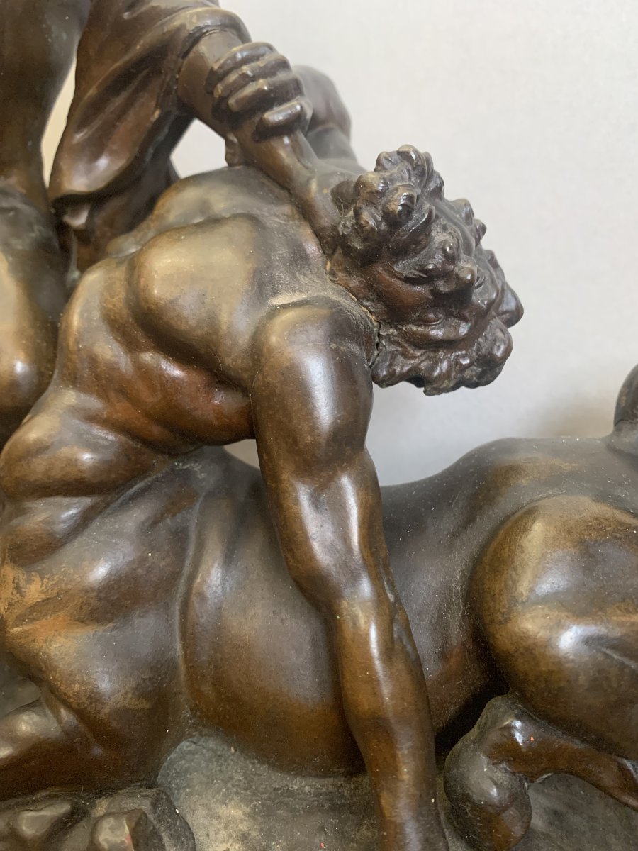 Canova - Teseo e il centauro Fereo - circa 1850. Bronzo, Italia, Vienna. Stile neoclassico. -photo-4