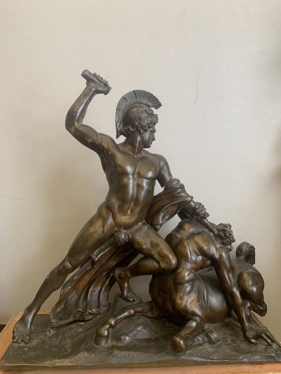 Canova - Teseo e il centauro Fereo - circa 1850. Bronzo, Italia, Vienna. Stile neoclassico. 