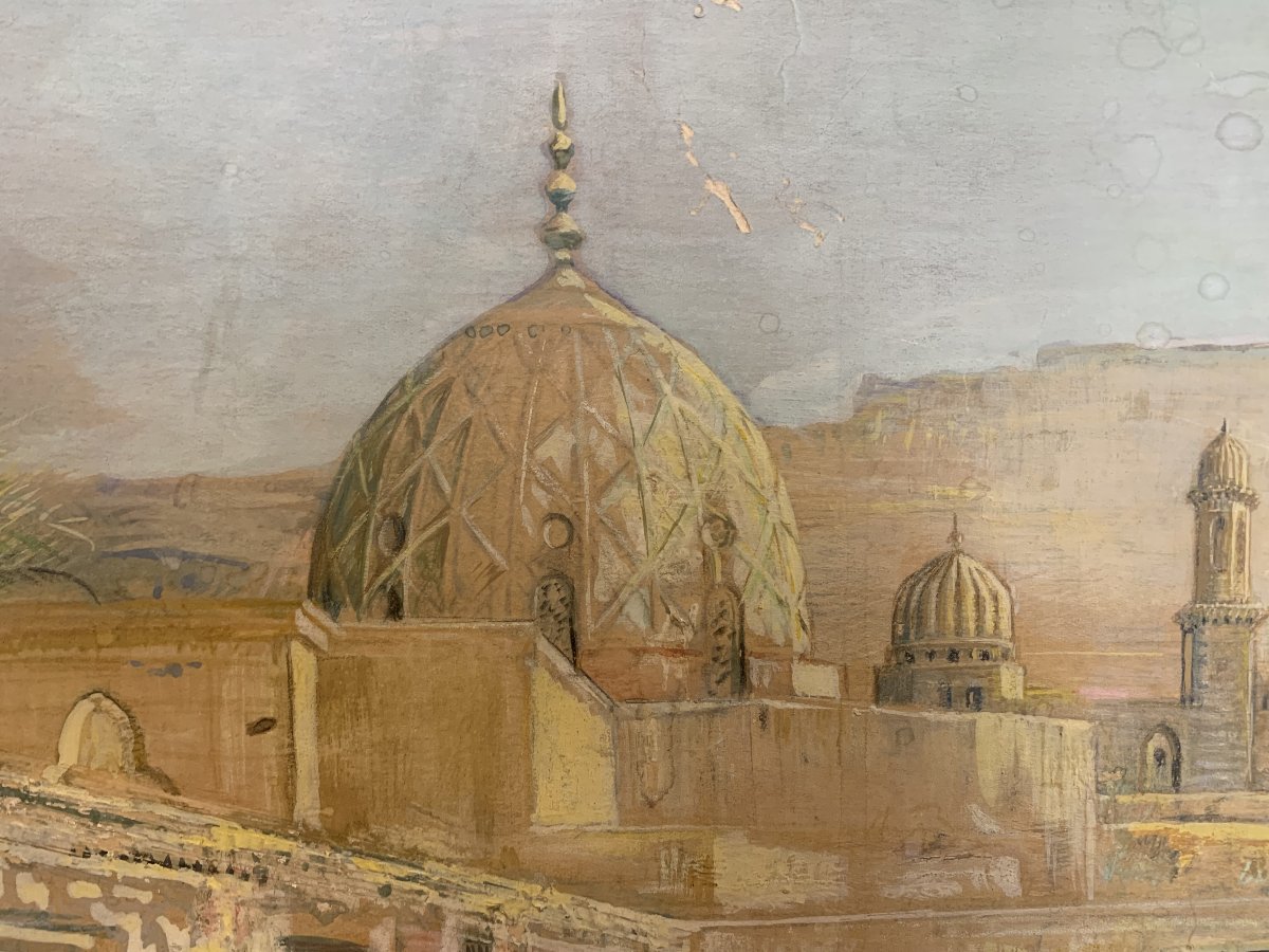 Cesare Biseo -Moschea a Tangeri - Marocco - Orientalista Roma Italia Africa Orientalismo-photo-4