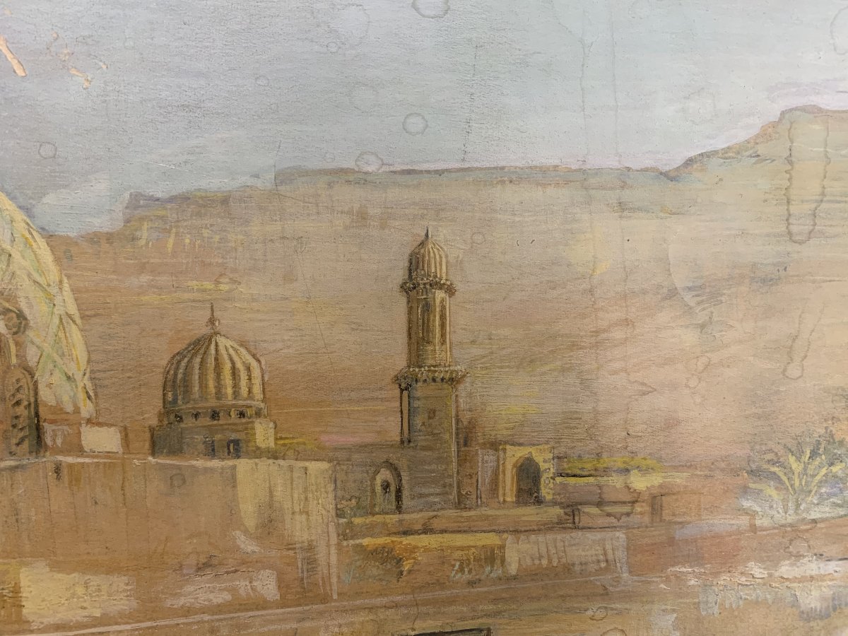 Cesare Biseo -Moschea a Tangeri - Marocco - Orientalista Roma Italia Africa Orientalismo-photo-2
