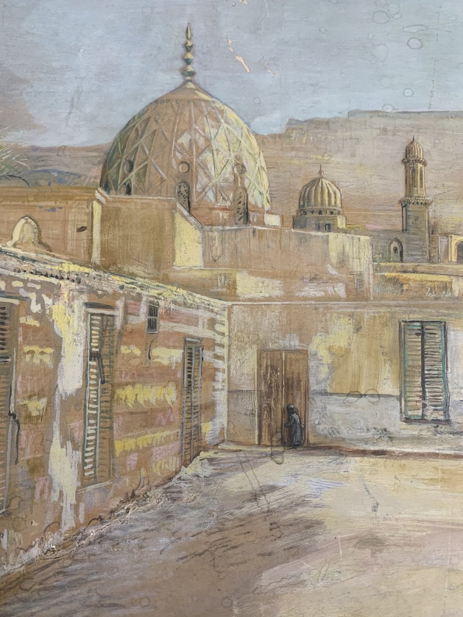 Cesare Biseo -Moschea a Tangeri - Marocco - Orientalista Roma Italia Africa Orientalismo-photo-3