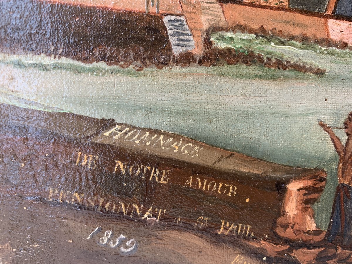 Eruzione del Vesuvio Scuola francese 1859 Naples Italia napoletana Francia  Bibbia-photo-3