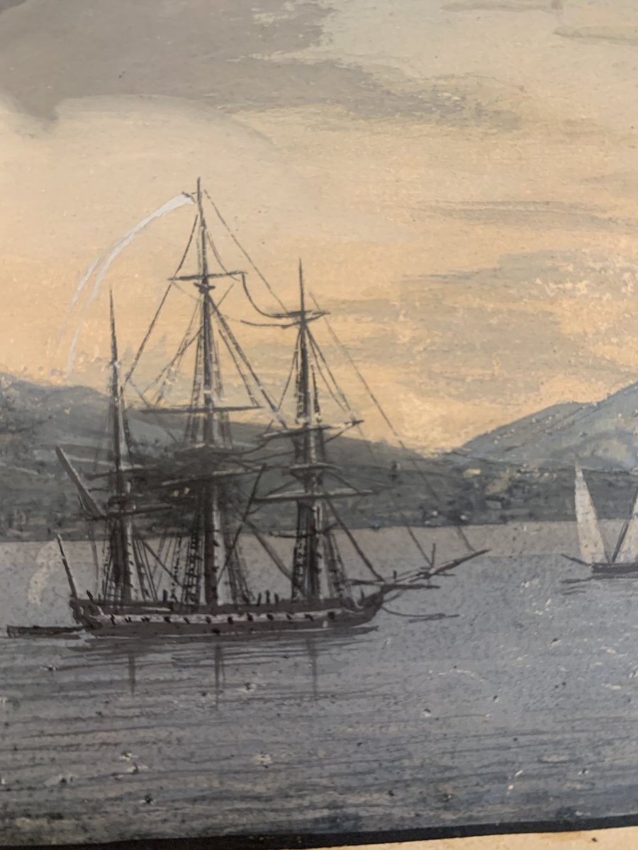 Scuola Napoletana - Eruzione di cenere del 1822 - Vesuvio, Napoli, Italia, guazzo-photo-2