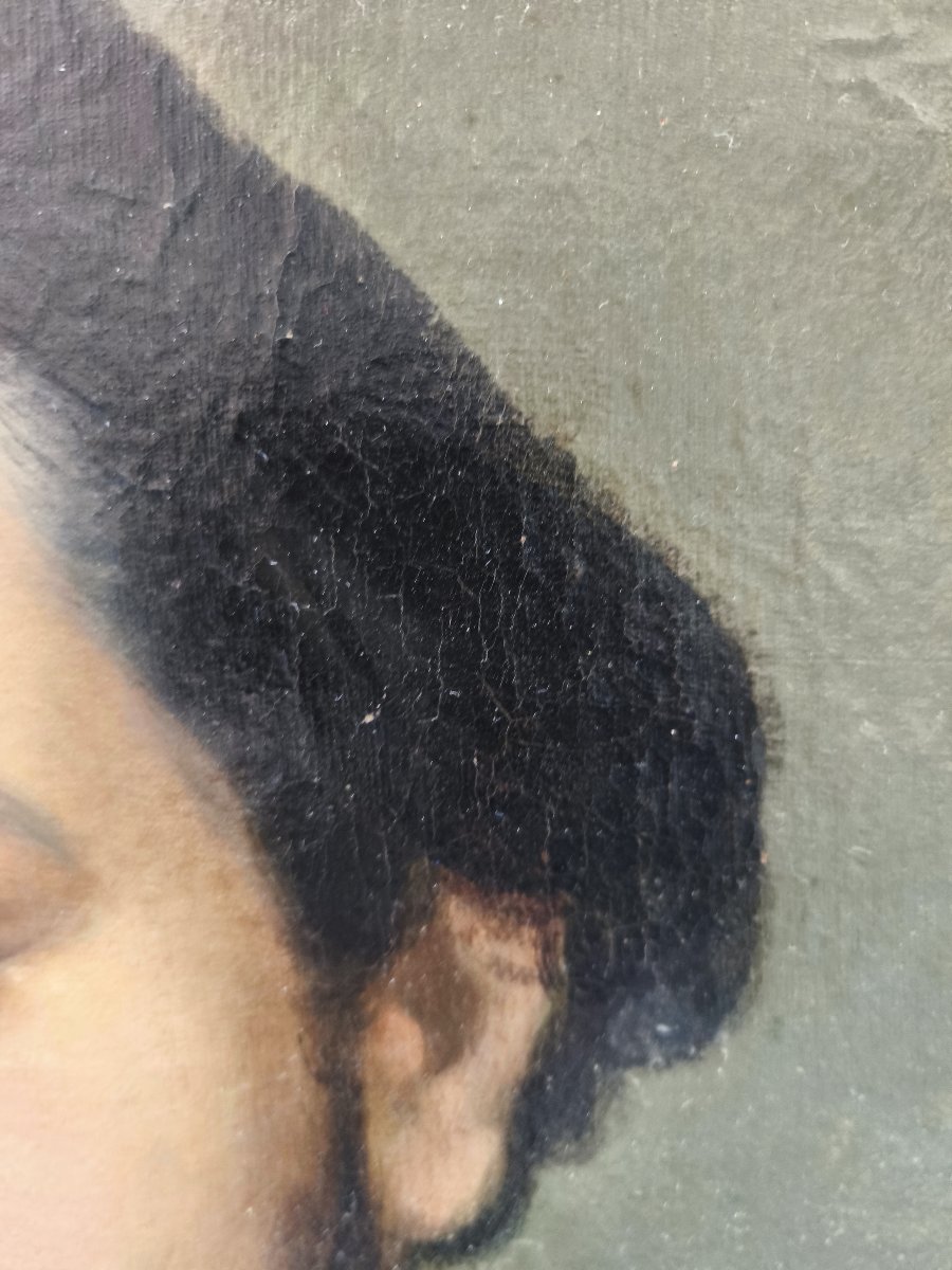 Bellissimo ritratto di giovane francese metà Ottocento-photo-1