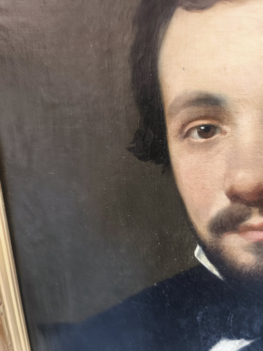 Bellissimo ritratto di giovane francese metà Ottocento-photo-2