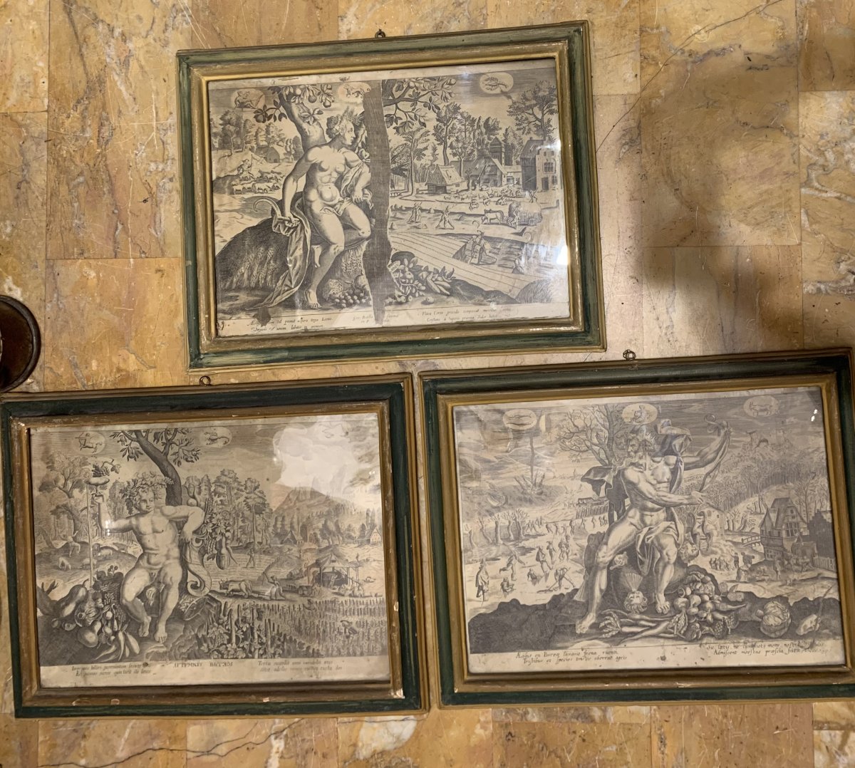 A.Collaert -Tre stagioni - ediz De Rossi Roma- Cornici XVIII s. fiammingo Italia