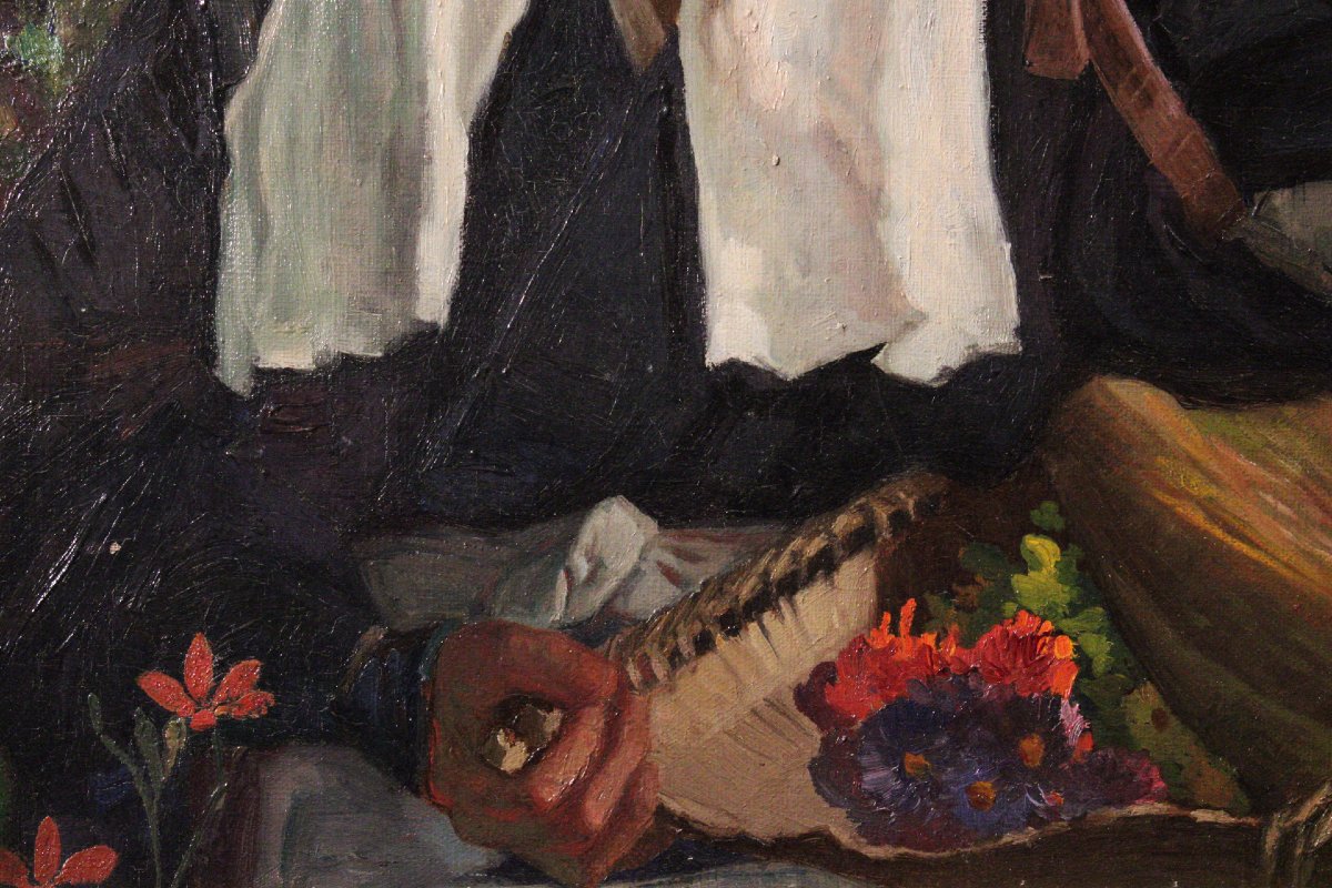 Kunitaro Teramatsu -pittura a olio su tela , giapponese in stile occidentale -photo-3