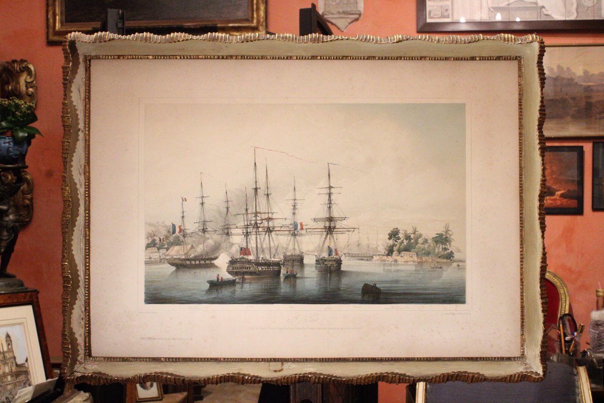 L.LeBreton -vedute di Tahiti , Polinesi -Litografie colorate a mano- 1844 -photo-2