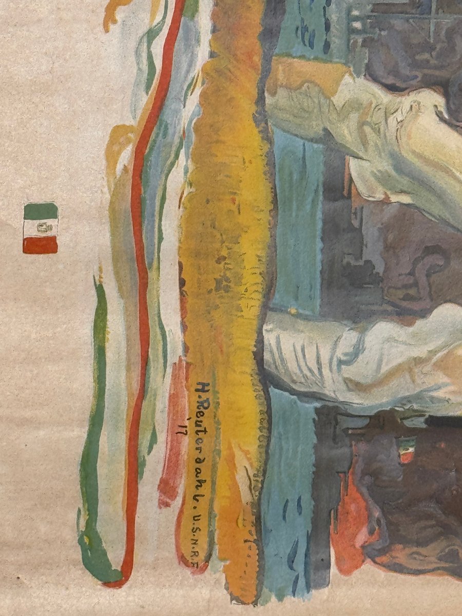  H. Reuterdahl – Affiche de recrutement: France, Russie, Italie, Angleterre, États-Unis et Japo-photo-3