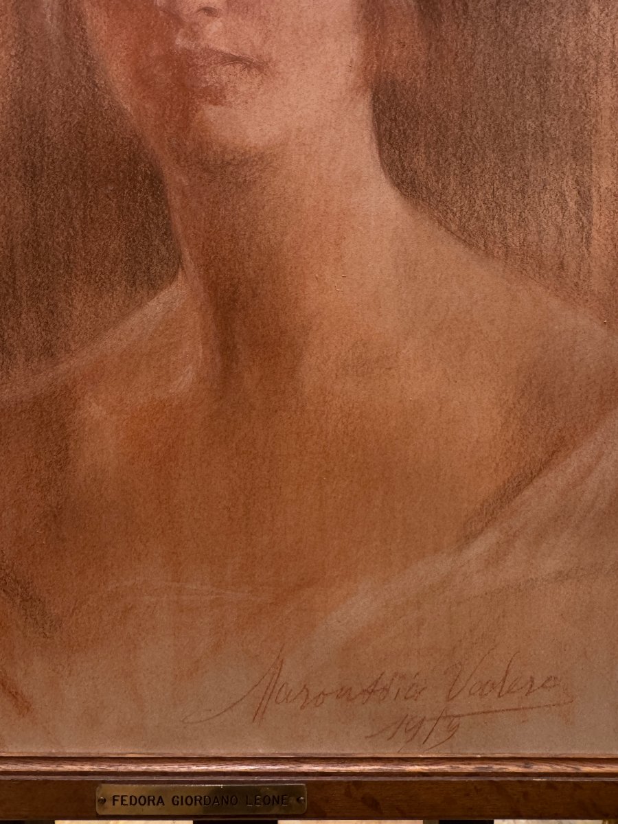 Marussia Valero – pastello, ritratto di Francesca Giordano Leone – 1929 Italia Russia-photo-2