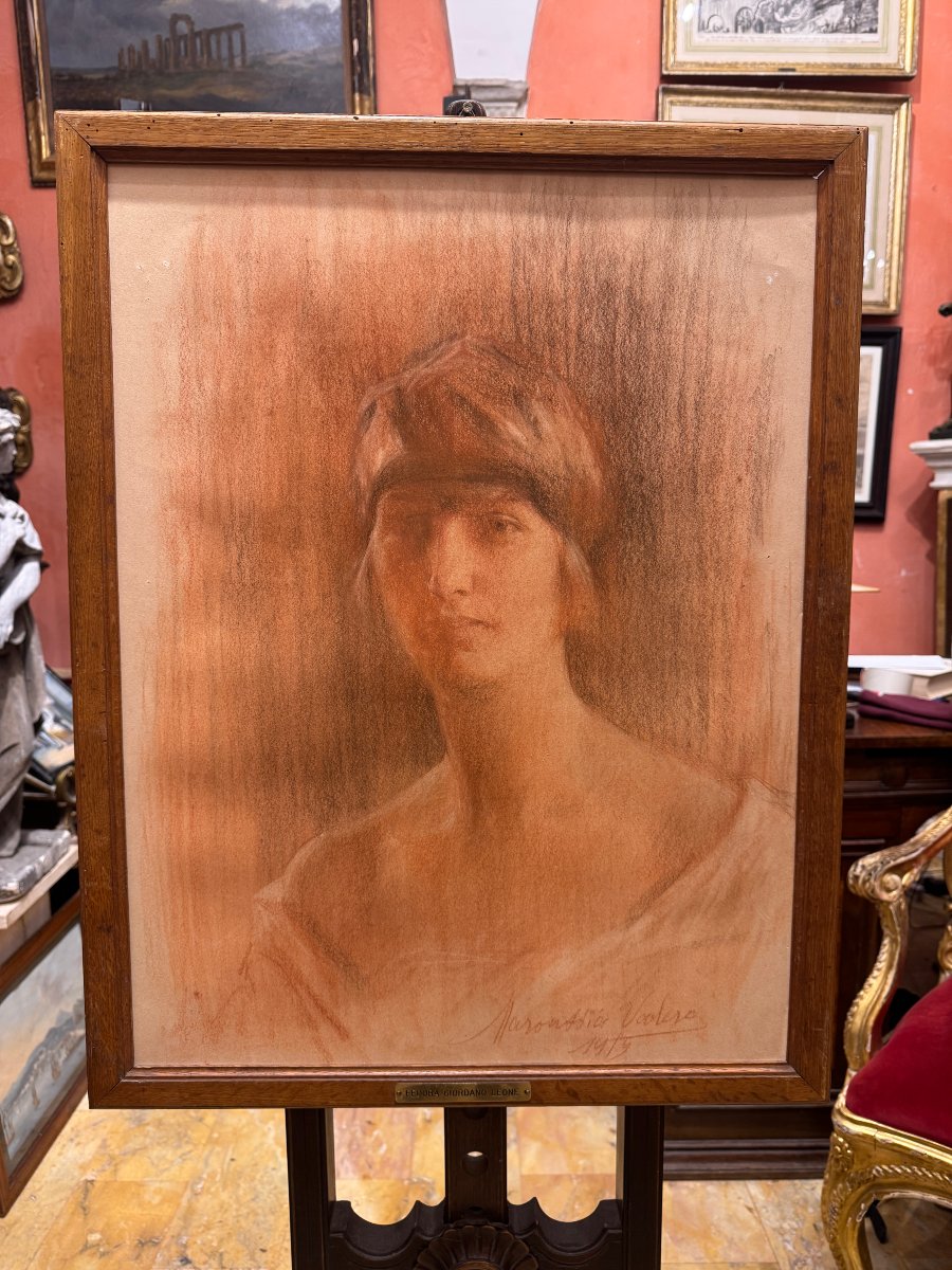 Marussia Valero – pastello, ritratto di Francesca Giordano Leone – 1929 Italia Russia