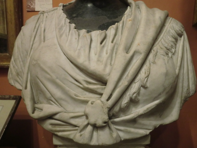 Sculpture En Marbre Du XVIIIème Siècle, Matrone Romaine-photo-3