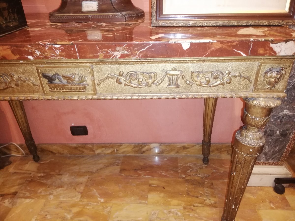Table En Console Néo-classique Italie Fin Du XVIIIe Siècle-photo-1
