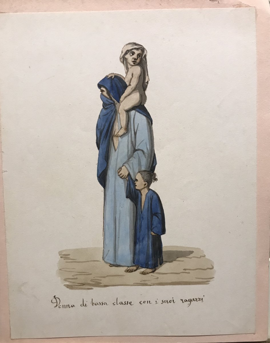 Ecole italienne, suite de 12 costumes islamiques, aquarelles 1830 ca. Orientalisme-photo-8