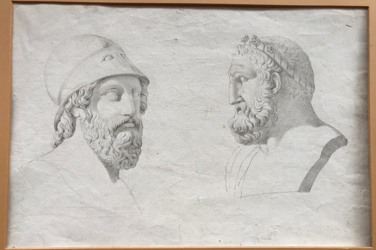Ercole E Pericle - Dessin XVIII S. - Neoclassique- 