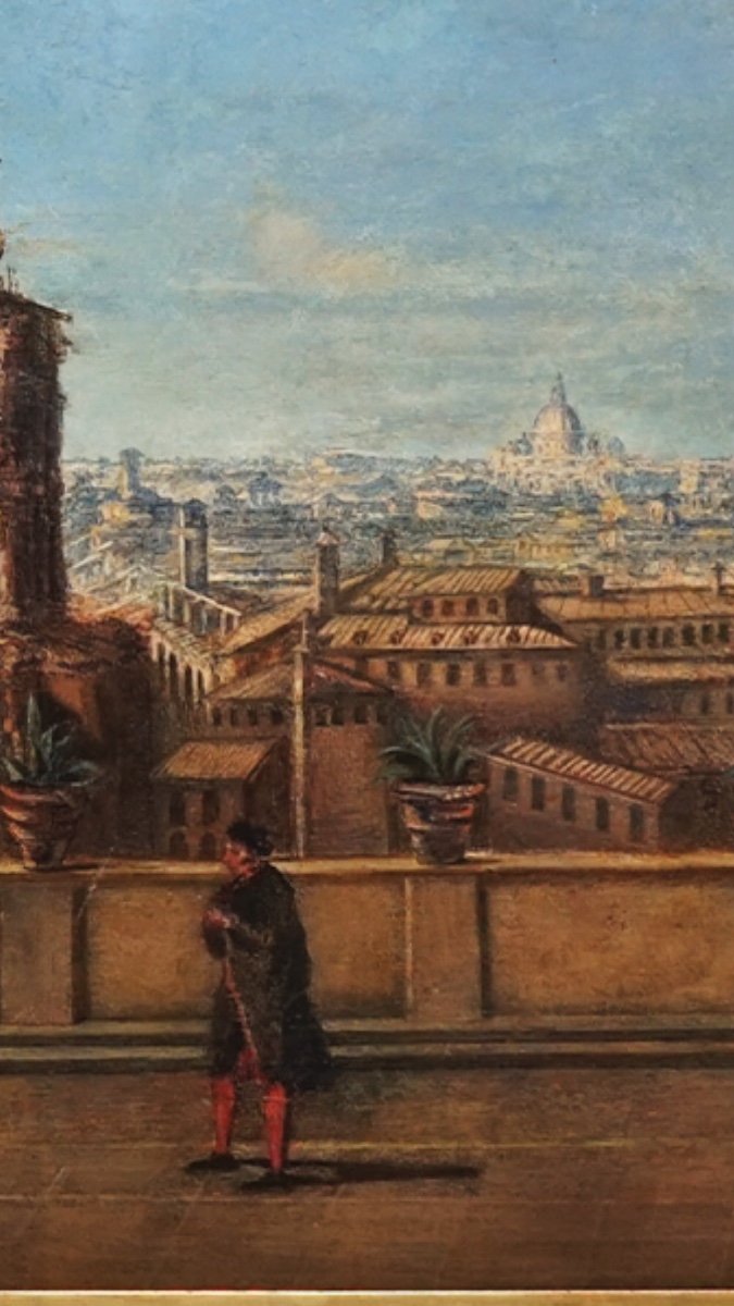 Anonimo - Roma panoramica con il Campanile di Sant’Andrea delle Fratte - 1850 ca-photo-2